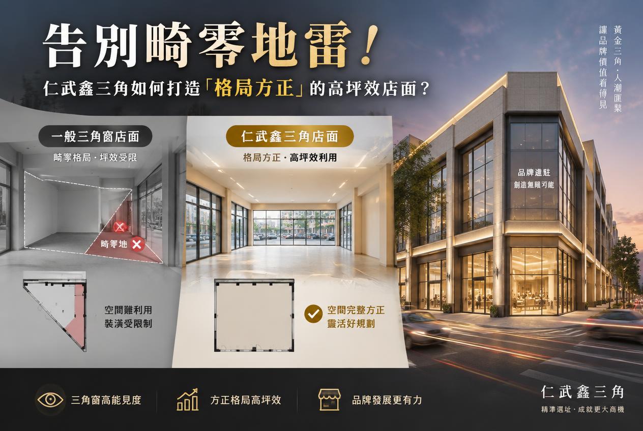 告別畸零地雷！仁武鑫三角如何打造「格局方正」的高坪效店面？