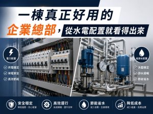 一棟真正好用的企業總部，從水電配置就看得出來