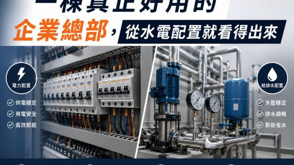 一棟真正好用的企業總部，從水電配置就看得出來