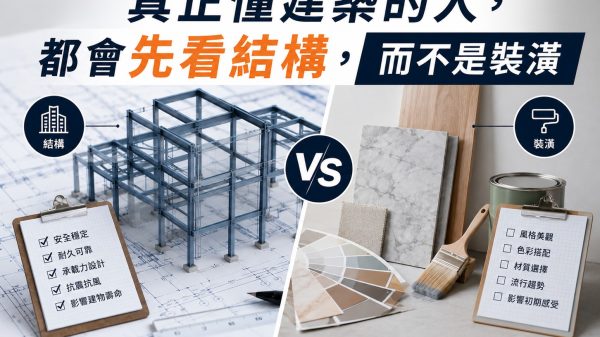 真正懂建築的人，都會先看結構，而不是裝潢